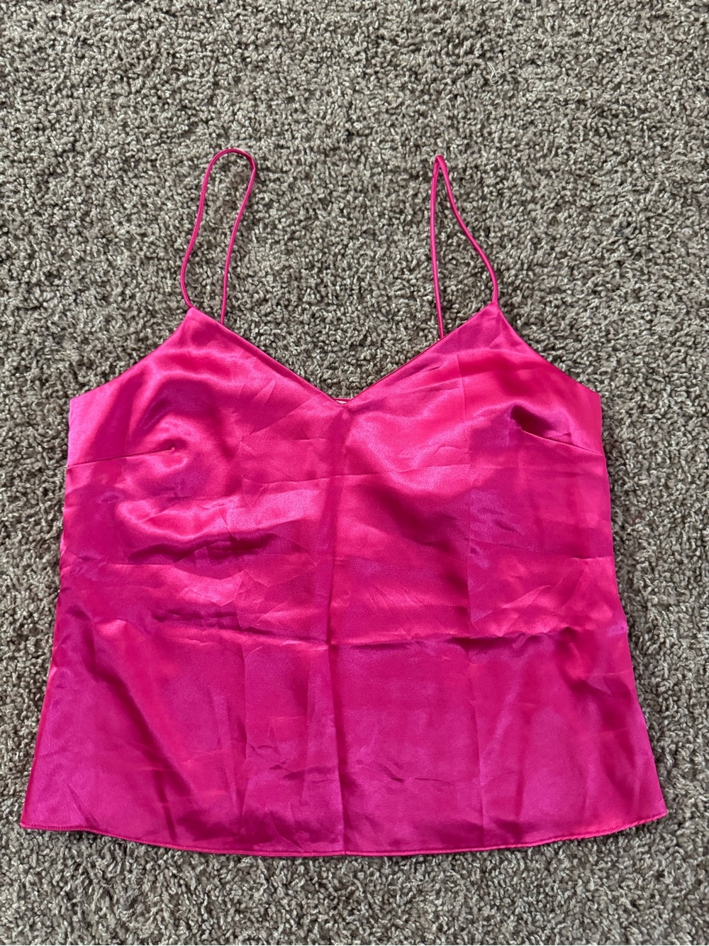 Primark Hot Pink Satin Cami with Spaghetti Straps